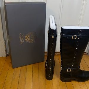 Vince Camuto Black Boots Size 9 Wide Calf NEW in box